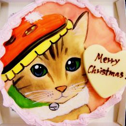 猫　似顔絵ケーキ