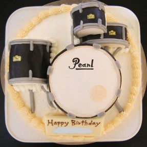 3Dケーキ　ドラムセット