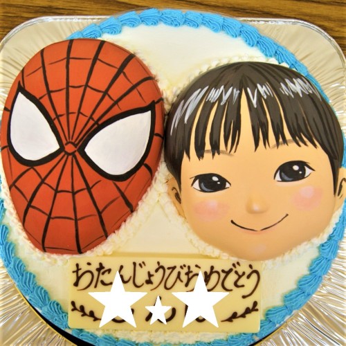 スパイダーマン＆男の子　立体ケーキ
