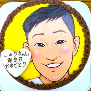 似顔絵ケーキ　誕生日